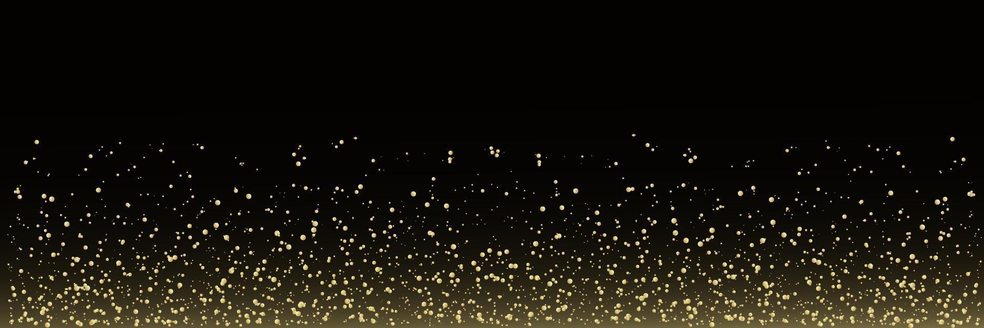 Golden gradient glitter sparks, light effect vector