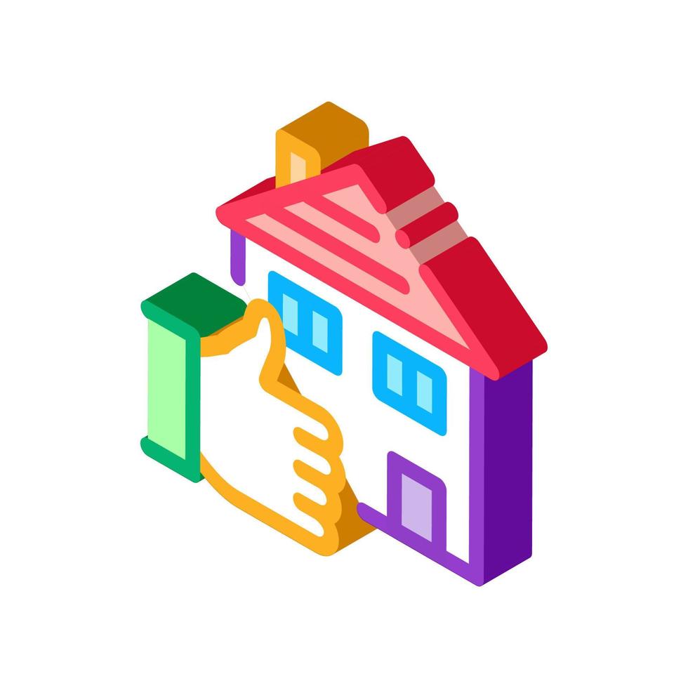 house hand gesture show like isometric icon vector illustration