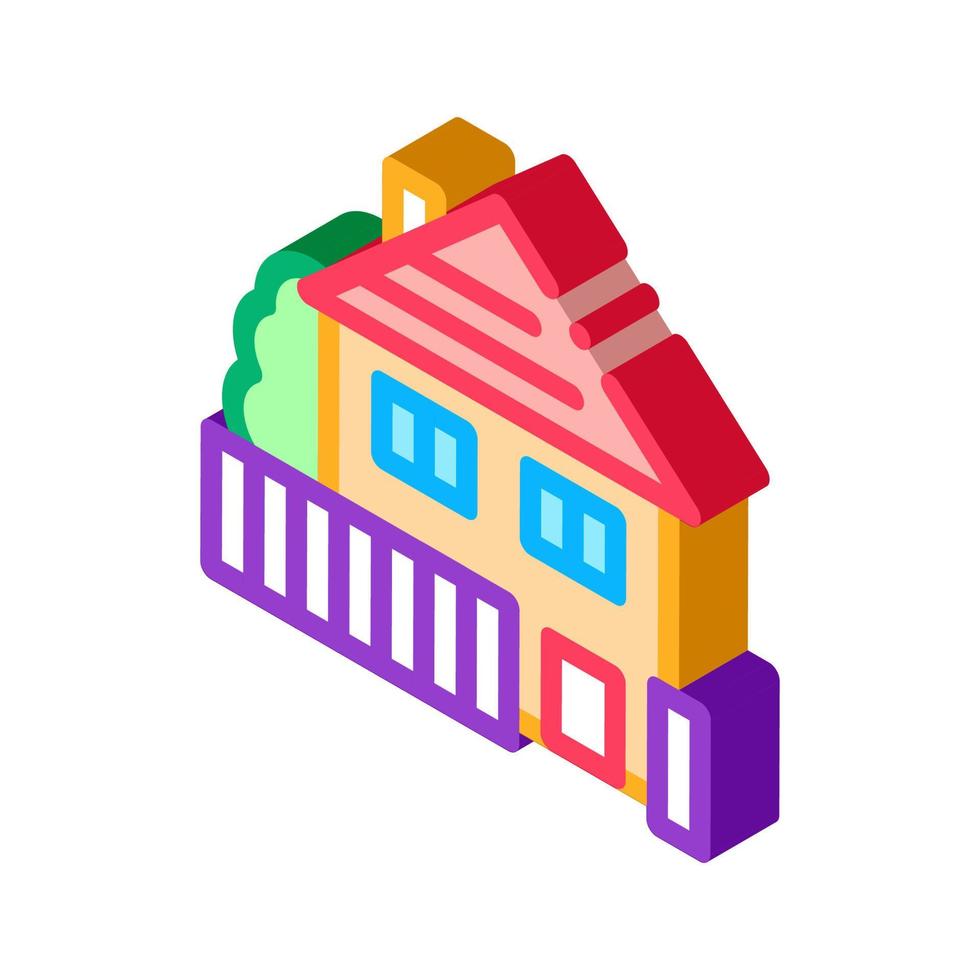 house real estate isometric icon vector illustration