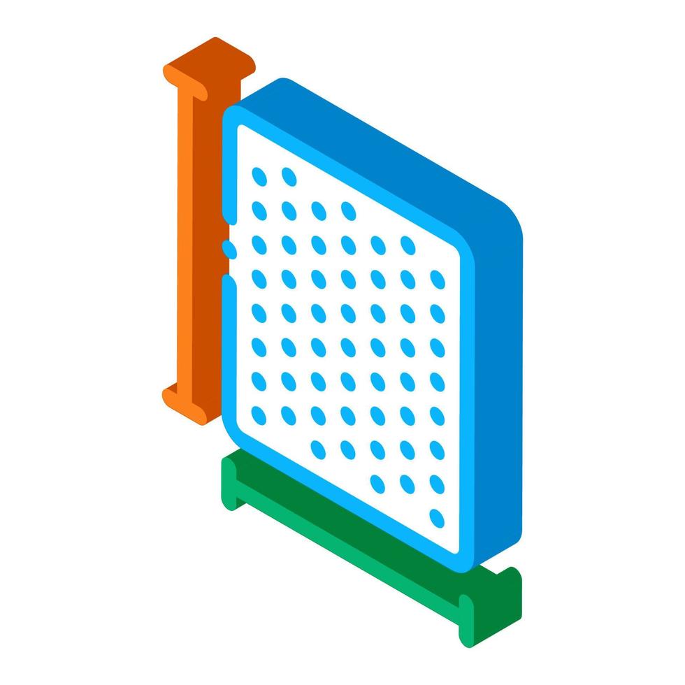 Mattress Width Length isometric icon vector illustration