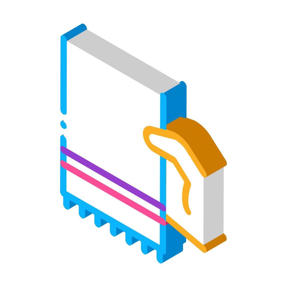 asimiento de la mano servilleta de tela icono isométrico ilustración vectorial vector