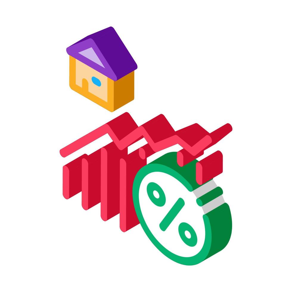 real estate growth infographic isometric icon vector illustration