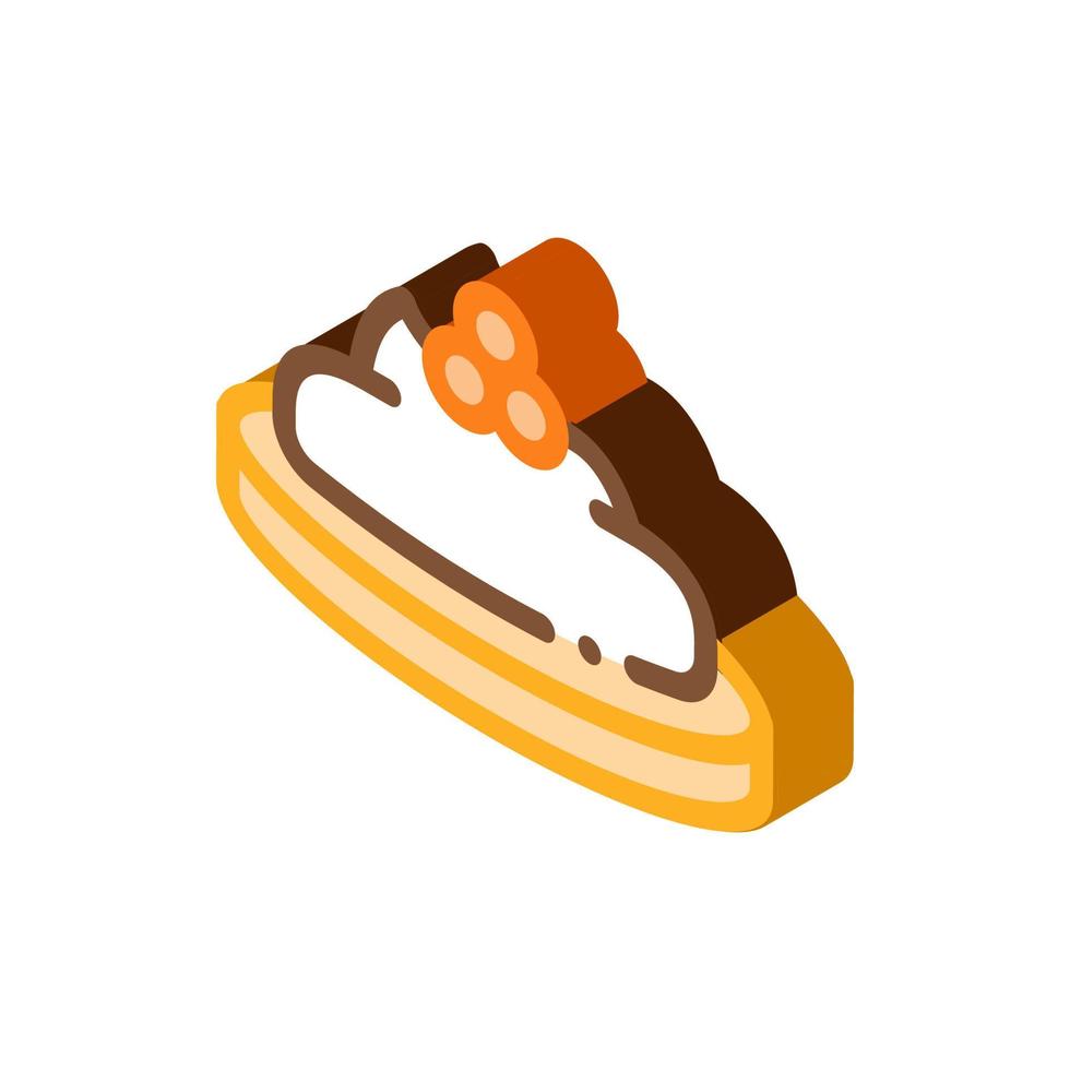 Caviar On Cracker isometric icon vector illustration