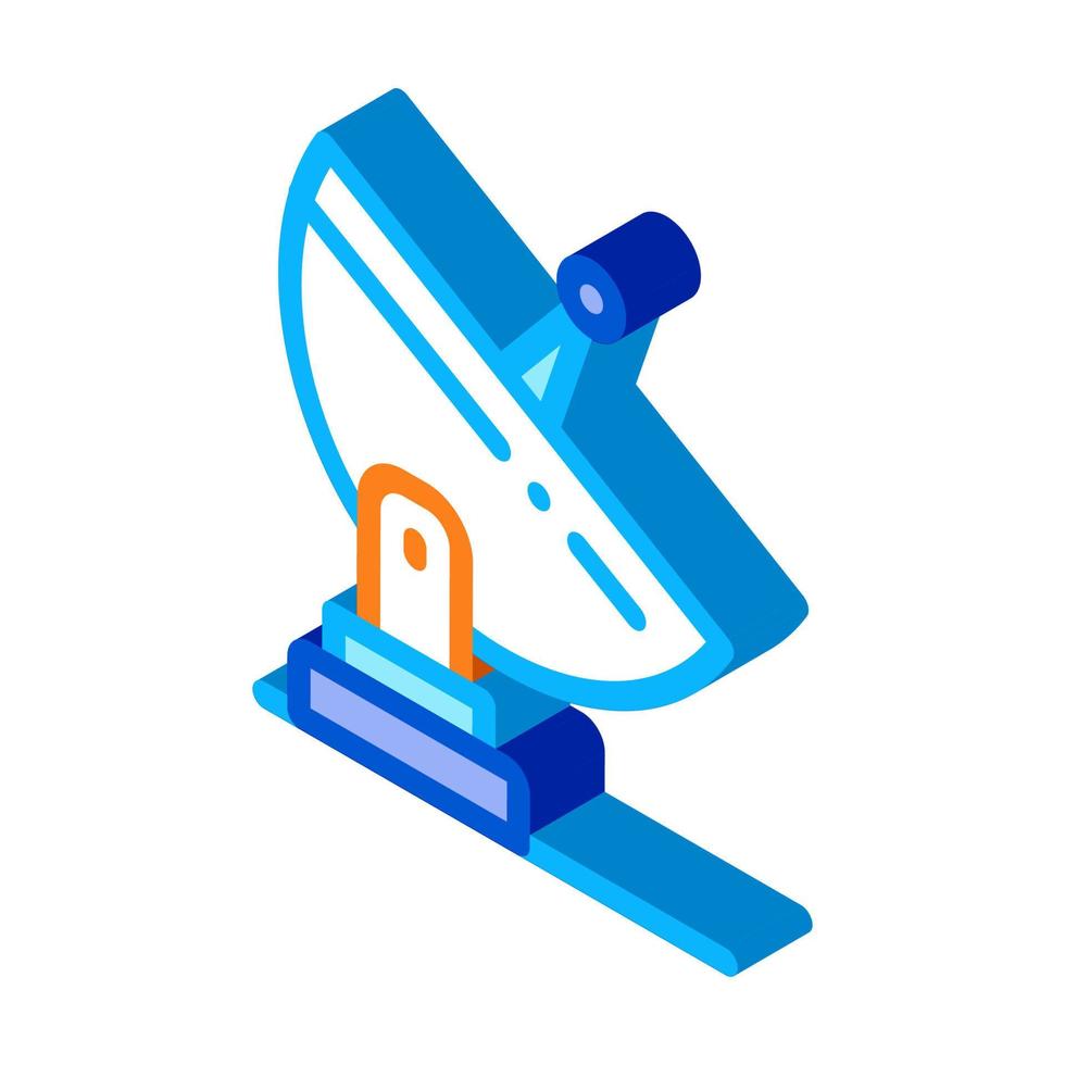 Satellite Radio Antenna isometric icon vector illustration