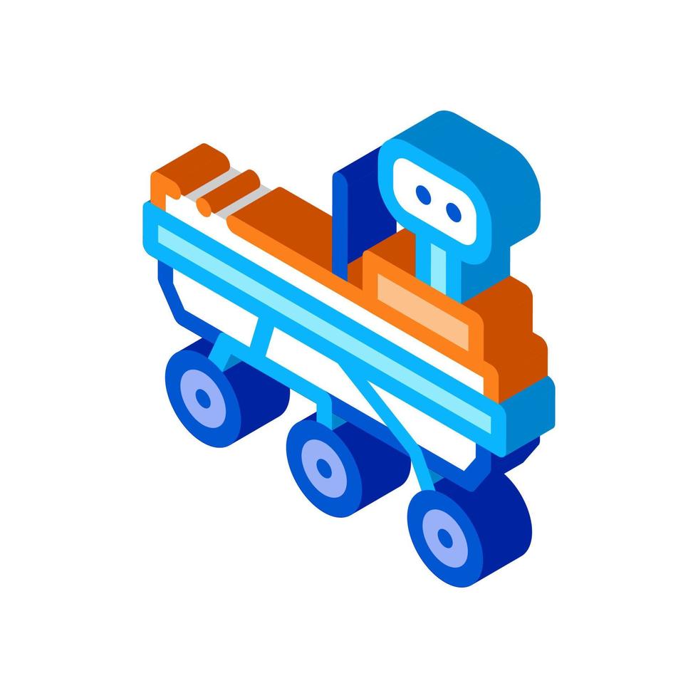 Exploration Mars Rover isometric icon vector illustration