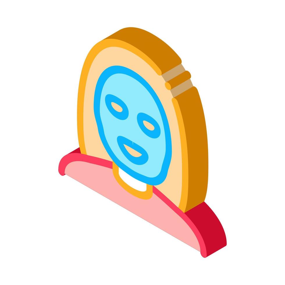 Woman Healthcare Mask isometric icon vector illustration