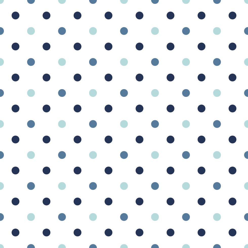 Minimalism polka dot seamless pattern circle blue color. vector