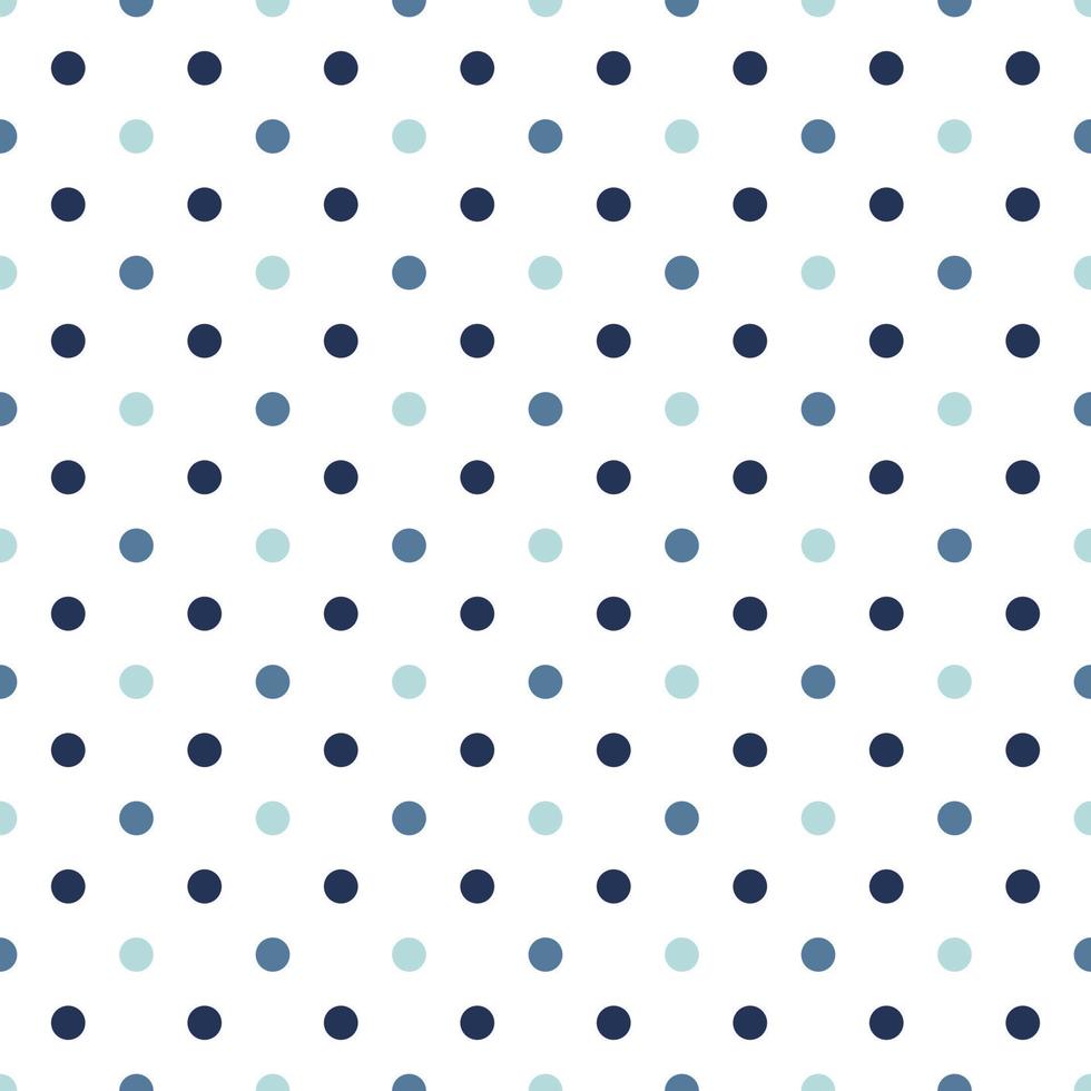 Minimalism polka dot seamless pattern circle blue color. vector