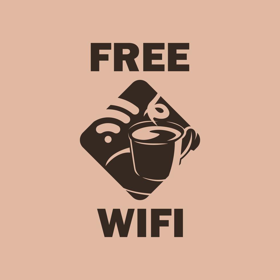 Coffee background and free wifi 18018216 Vector Art at Vecteezy