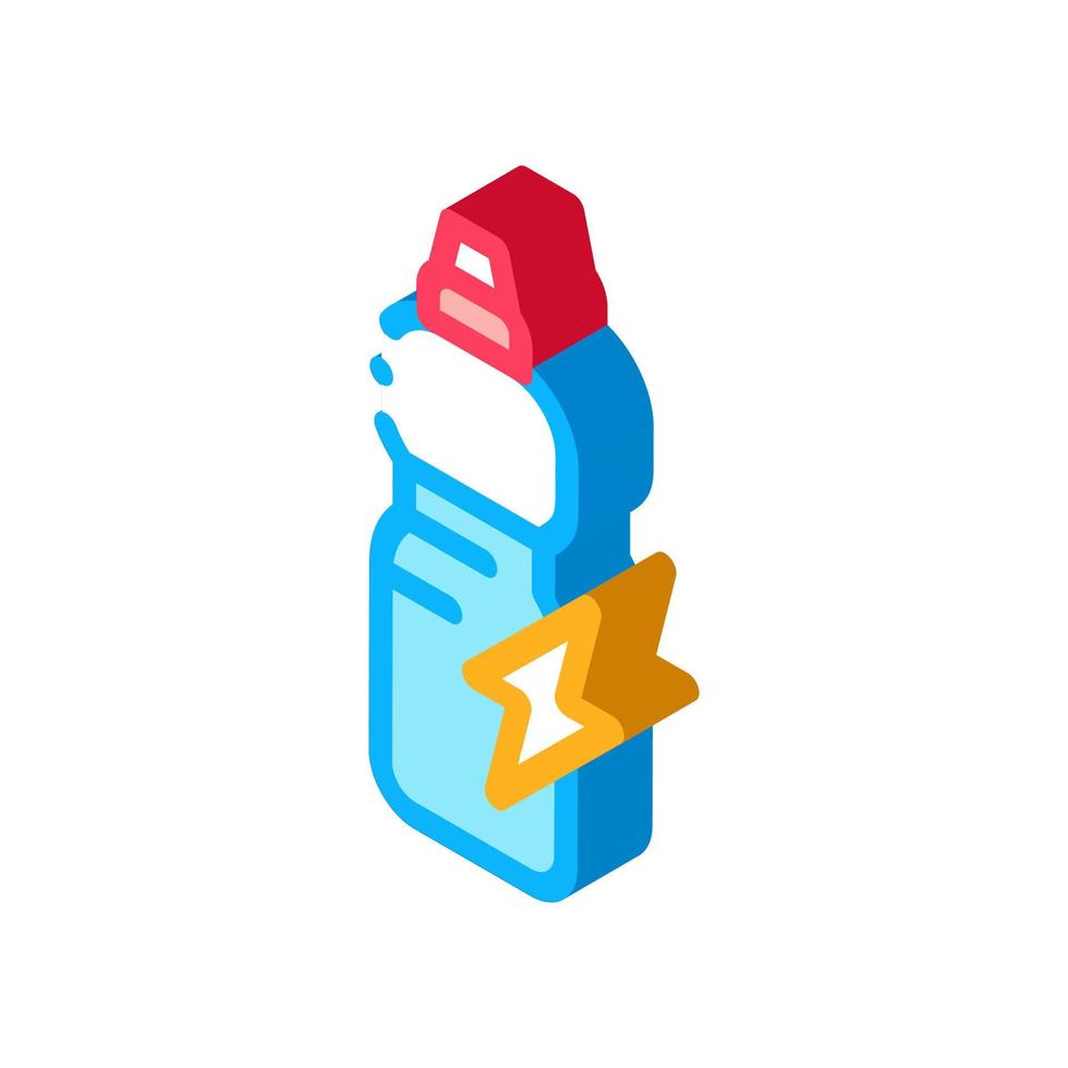 Energy Drink in Bottle isometric icon vector illustration