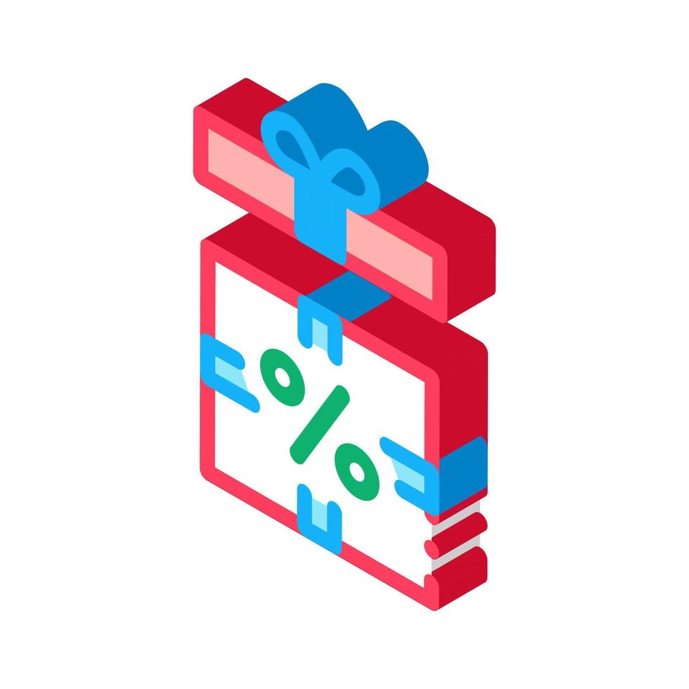 Open Interest Gift isometric icon vector illustration