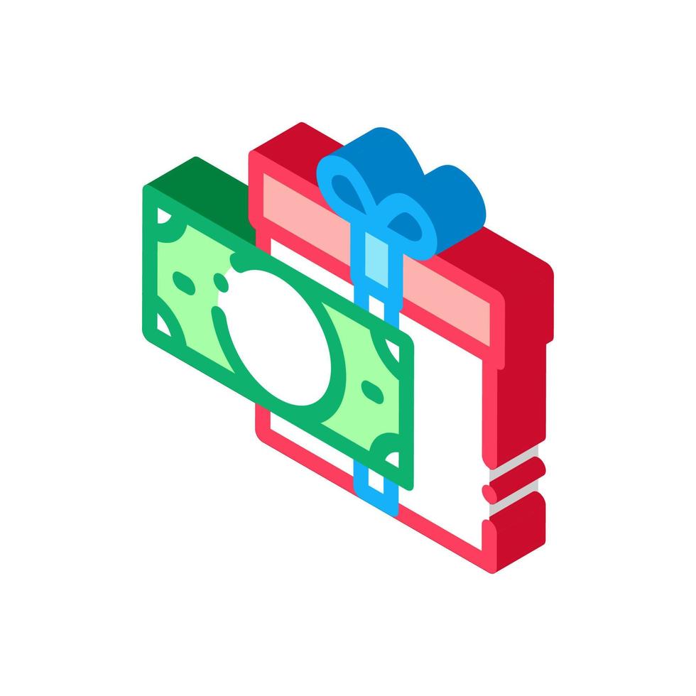 Money Currency Gift isometric icon vector illustration