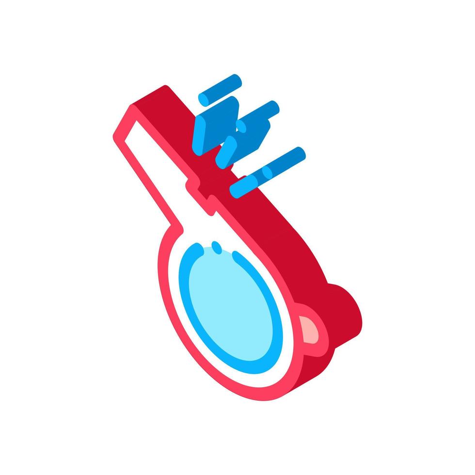 Whistle for Sports Competition isometric icon vector illustration