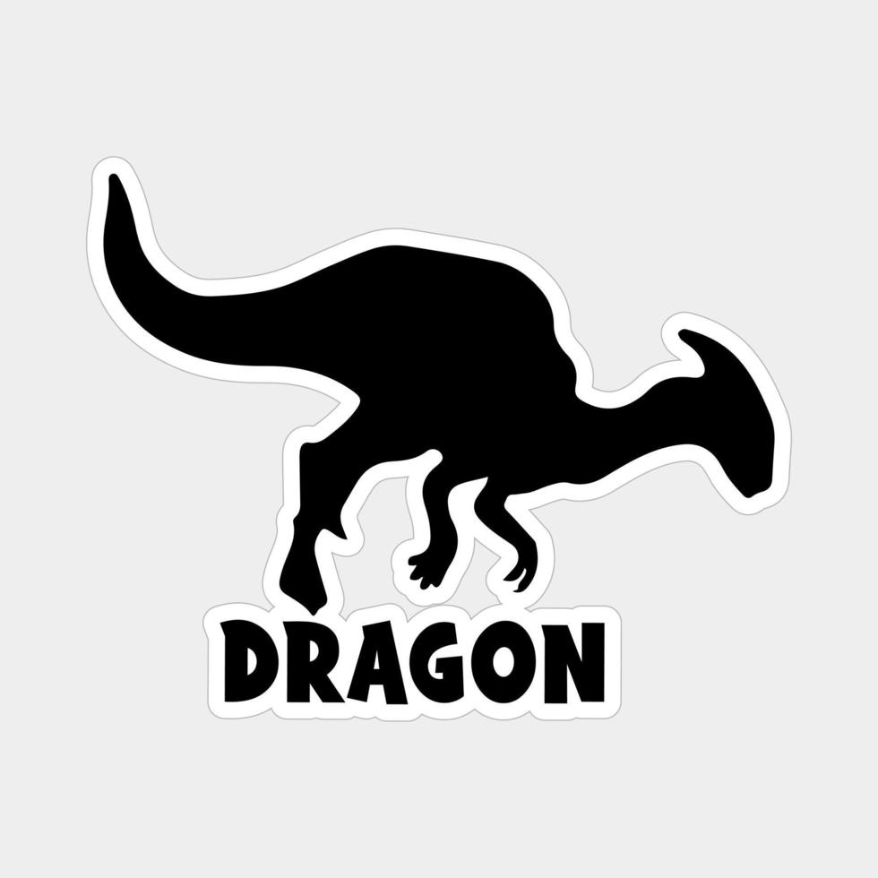 Beautiful dragon sticker design printable vector