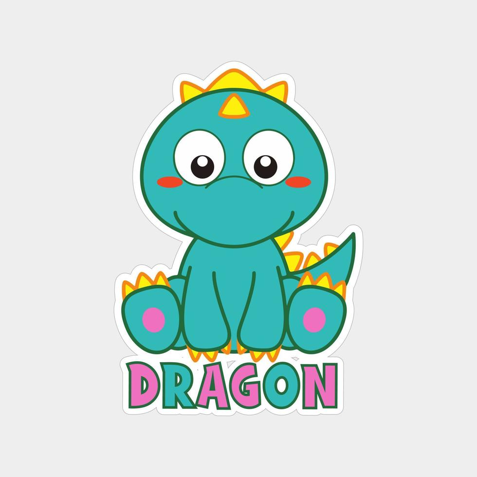 Beautiful dragon sticker design printable 18018709 Vector Art at Vecteezy