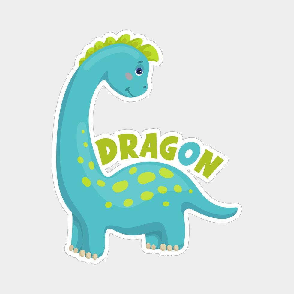 Beautiful dragon sticker design printable vector
