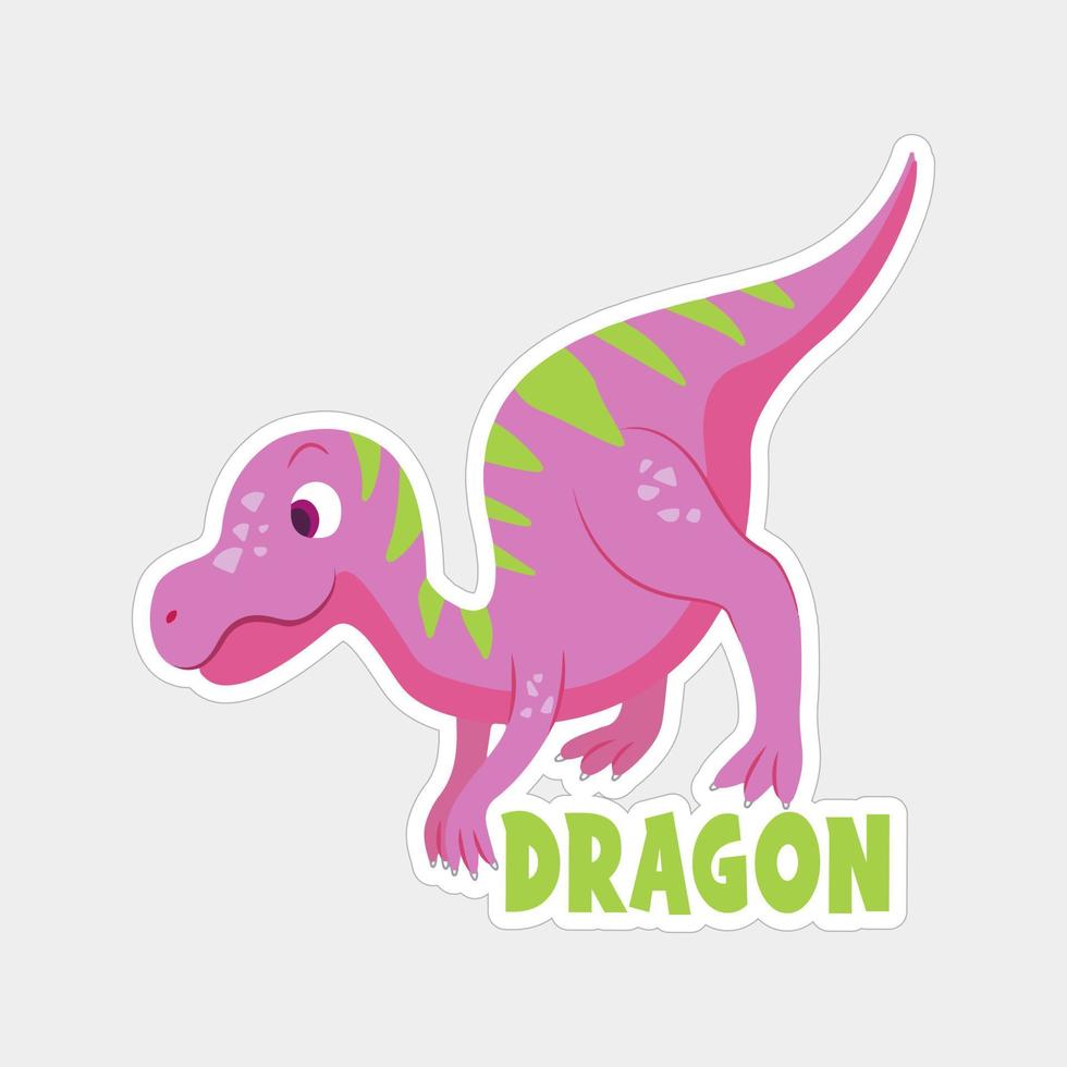 Beautiful dragon sticker design printable vector