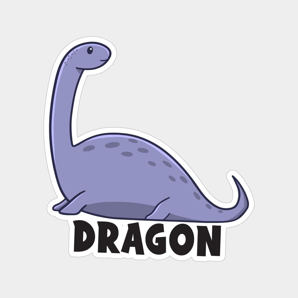 Beautiful dragon sticker design printable vector