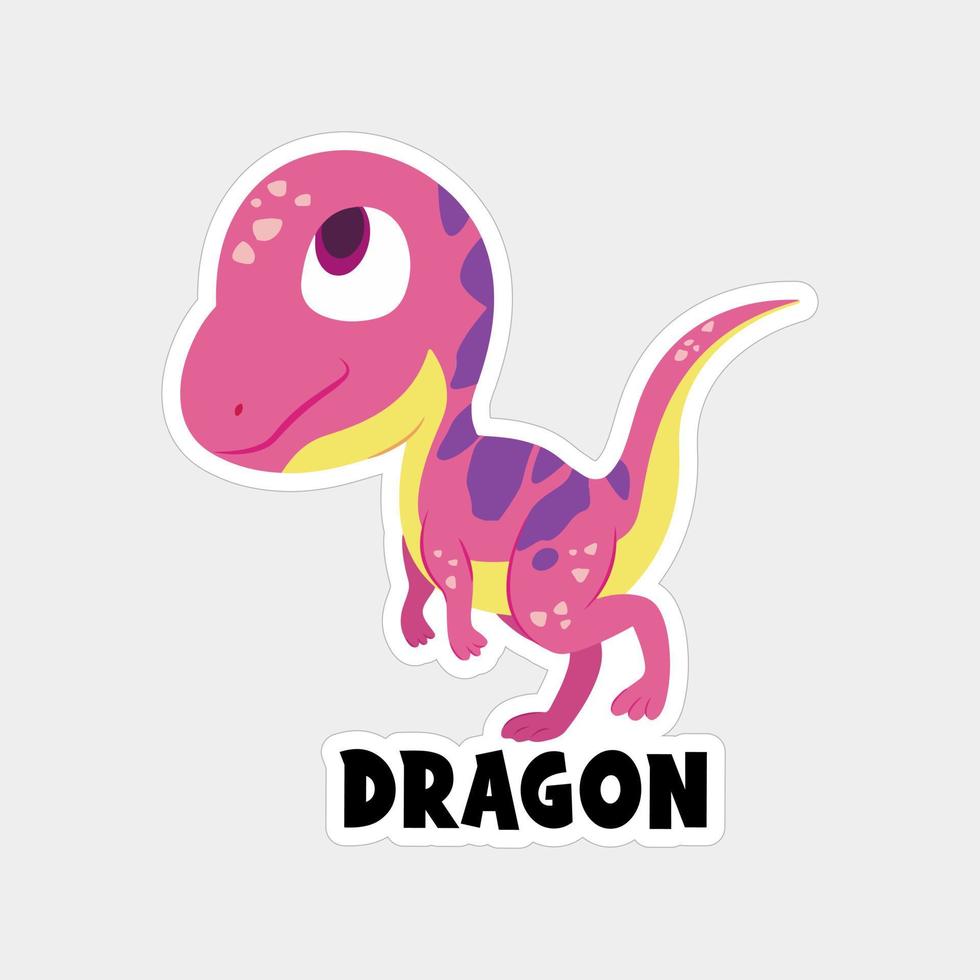Beautiful dragon sticker design printable vector