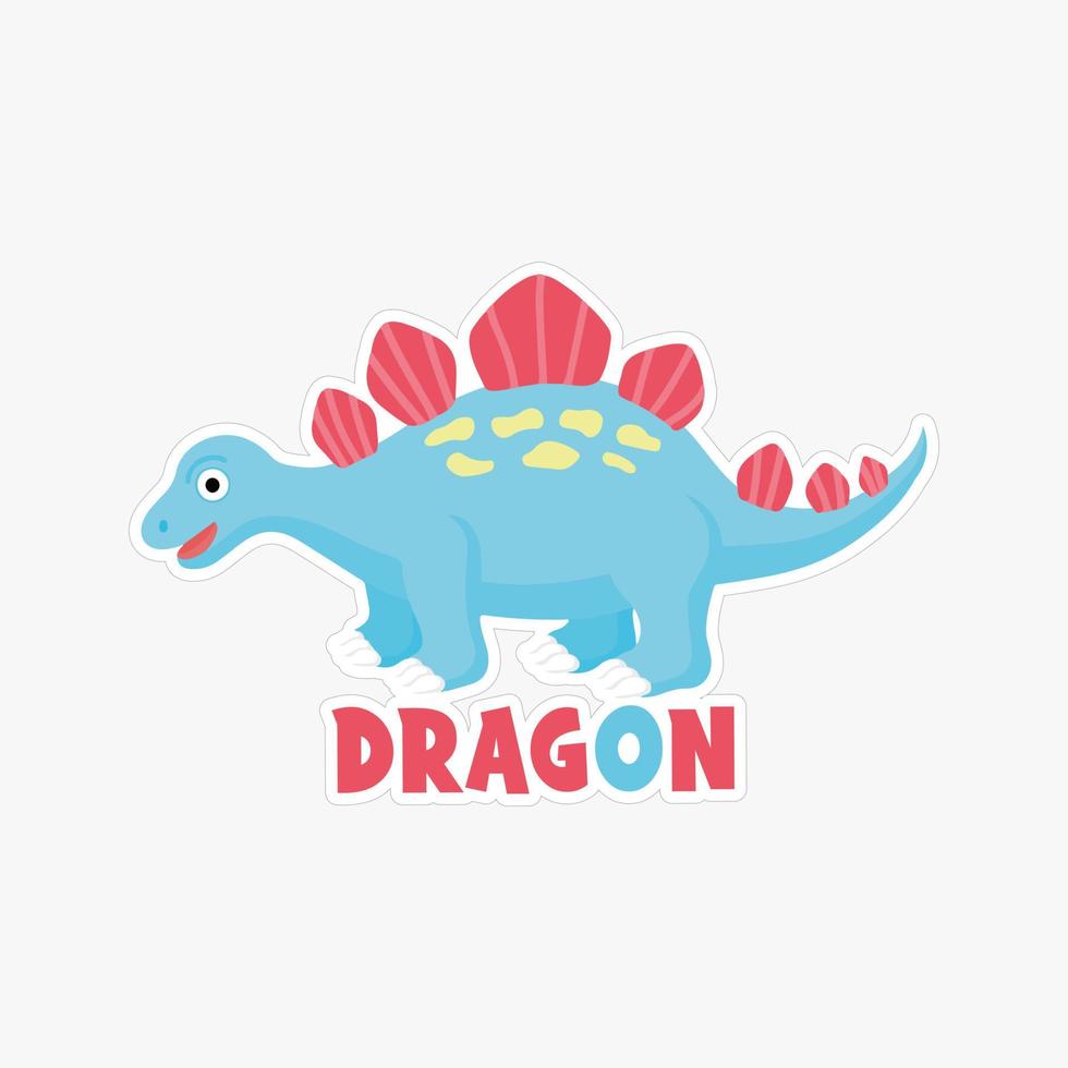 Beautiful dragon sticker design printable vector