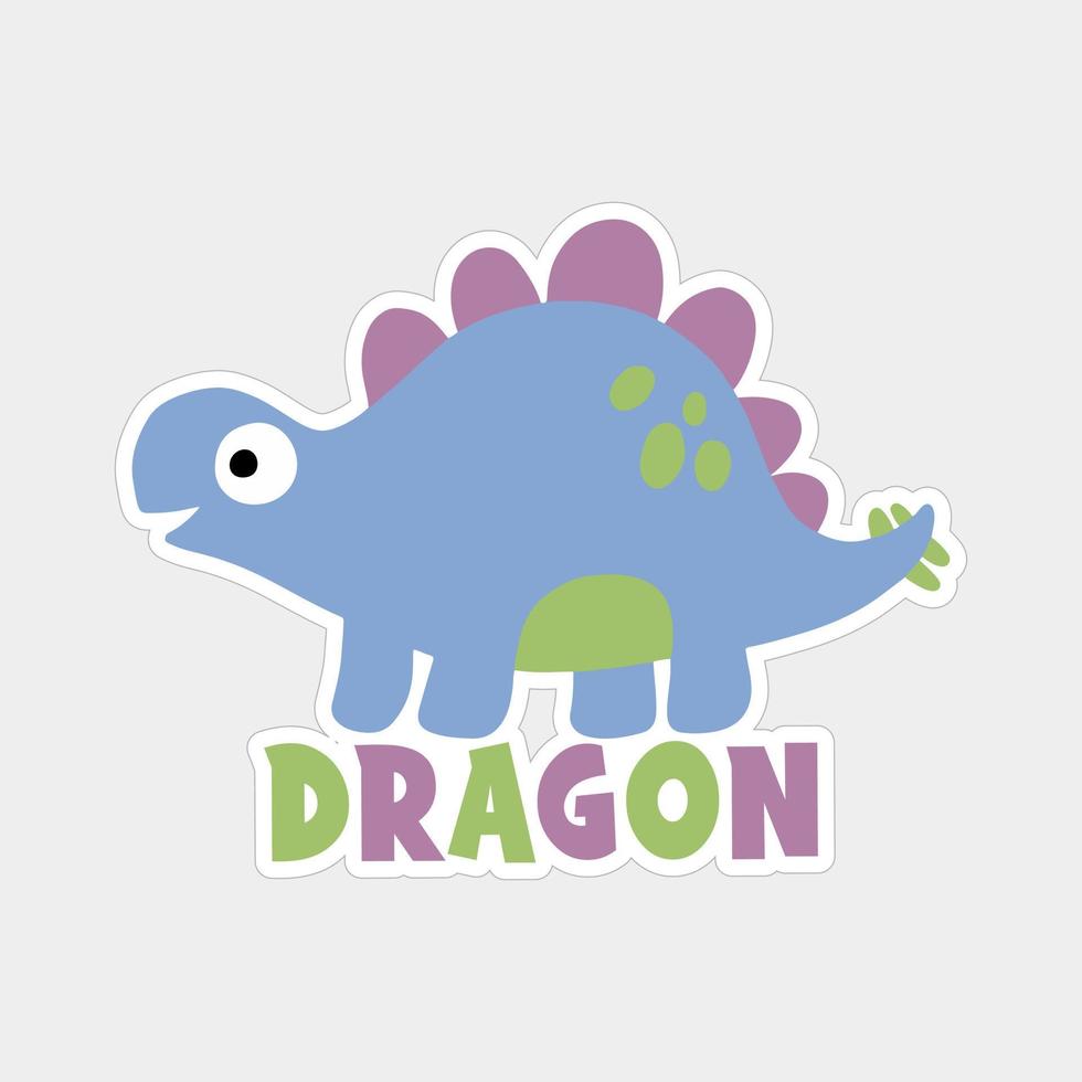 Beautiful dragon sticker design printable vector