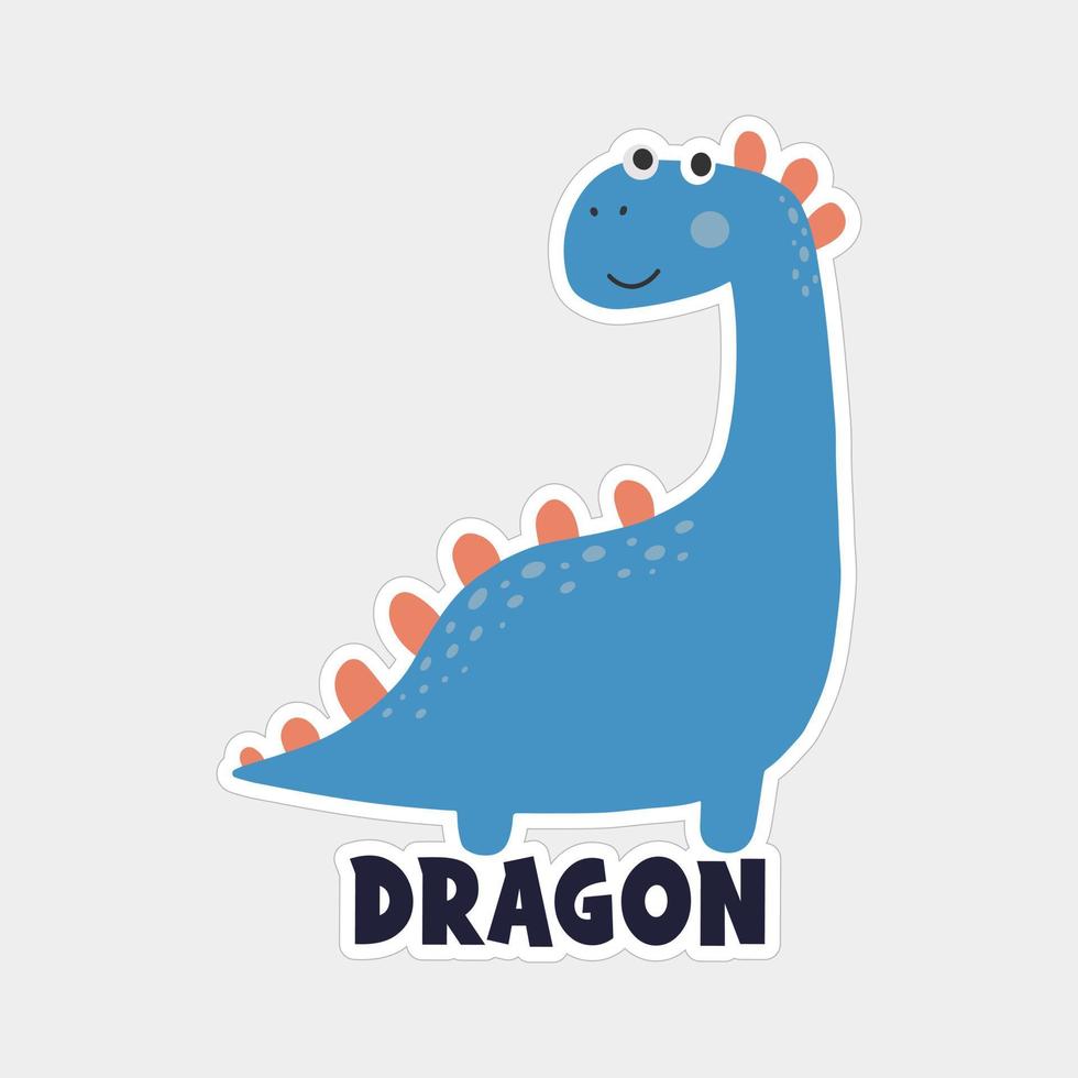 Beautiful dragon sticker design printable vector