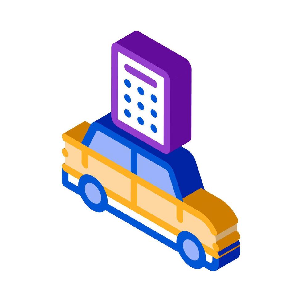 Smart Car Key isometric icon vector illustration