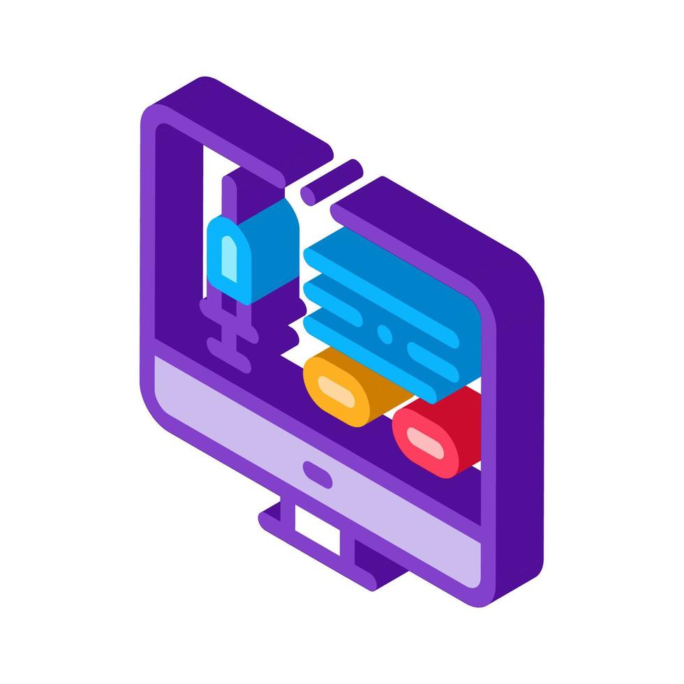 Injection Computer Application isometric icon vector illustration