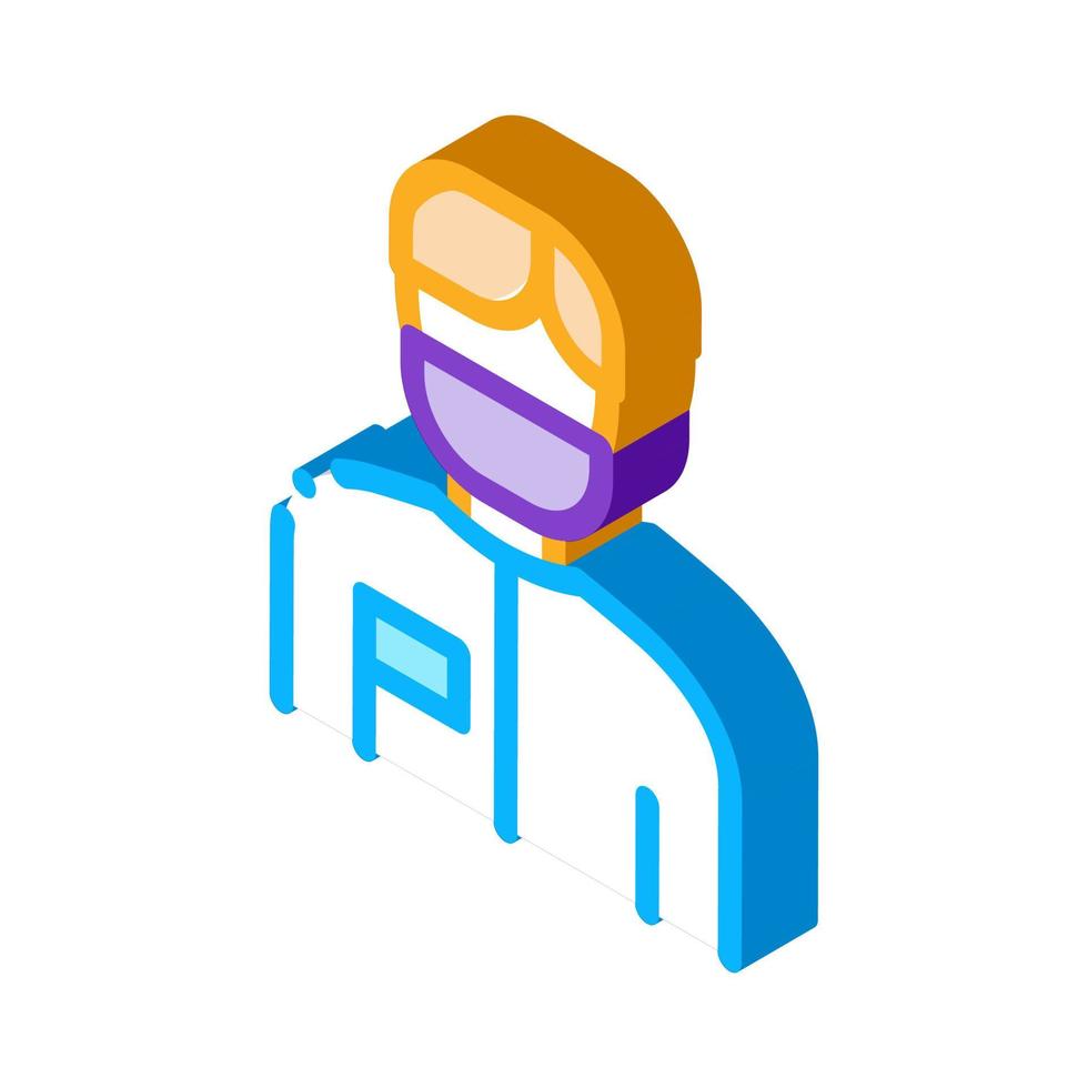 Doctor Surgeon Man isometric icon vector illustration