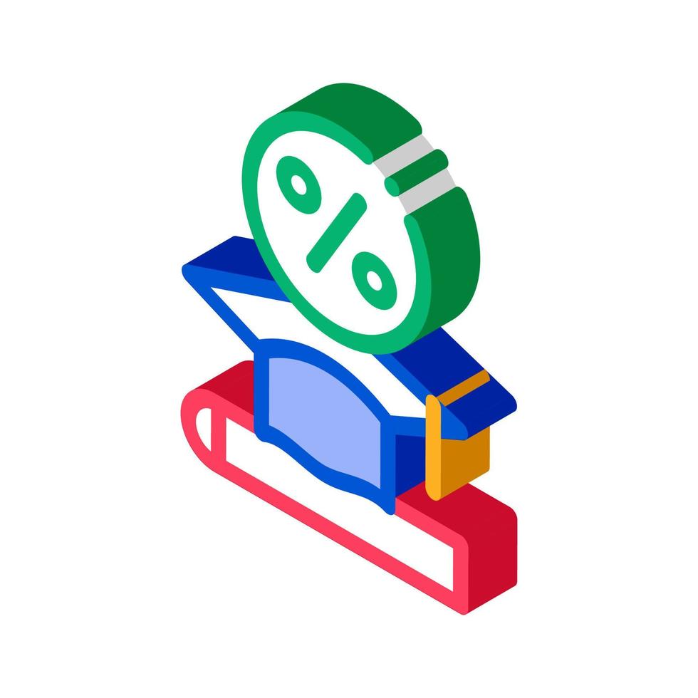 Lend Money To Pay For Tuition isometric icon vector illustration