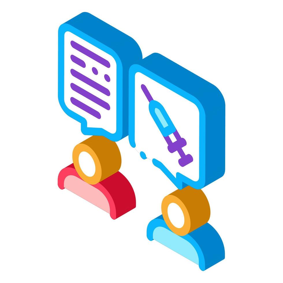 Doctor Injections Consultation isometric icon vector illustration