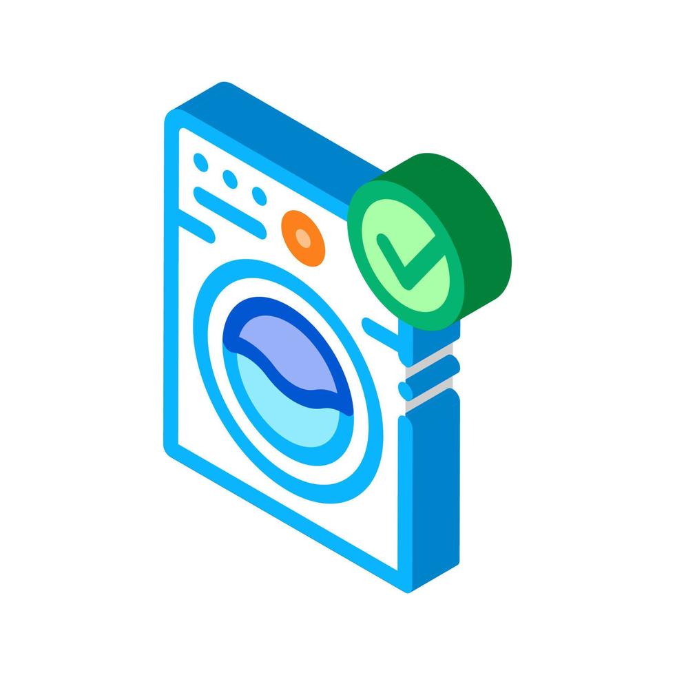 Laundry Washing Machine isometric icon vector illustration