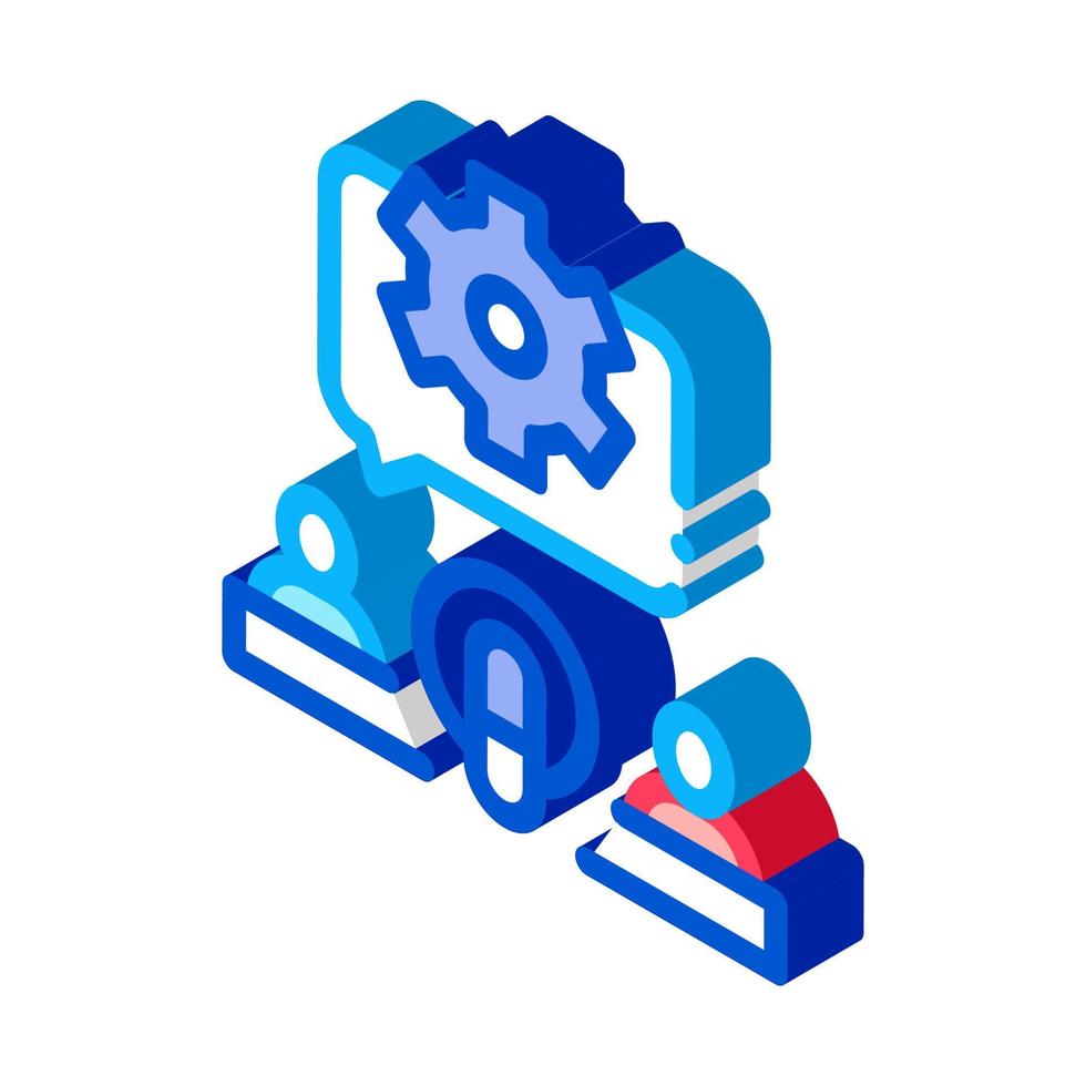 Hosts Microphone Gear isometric icon vector illustration