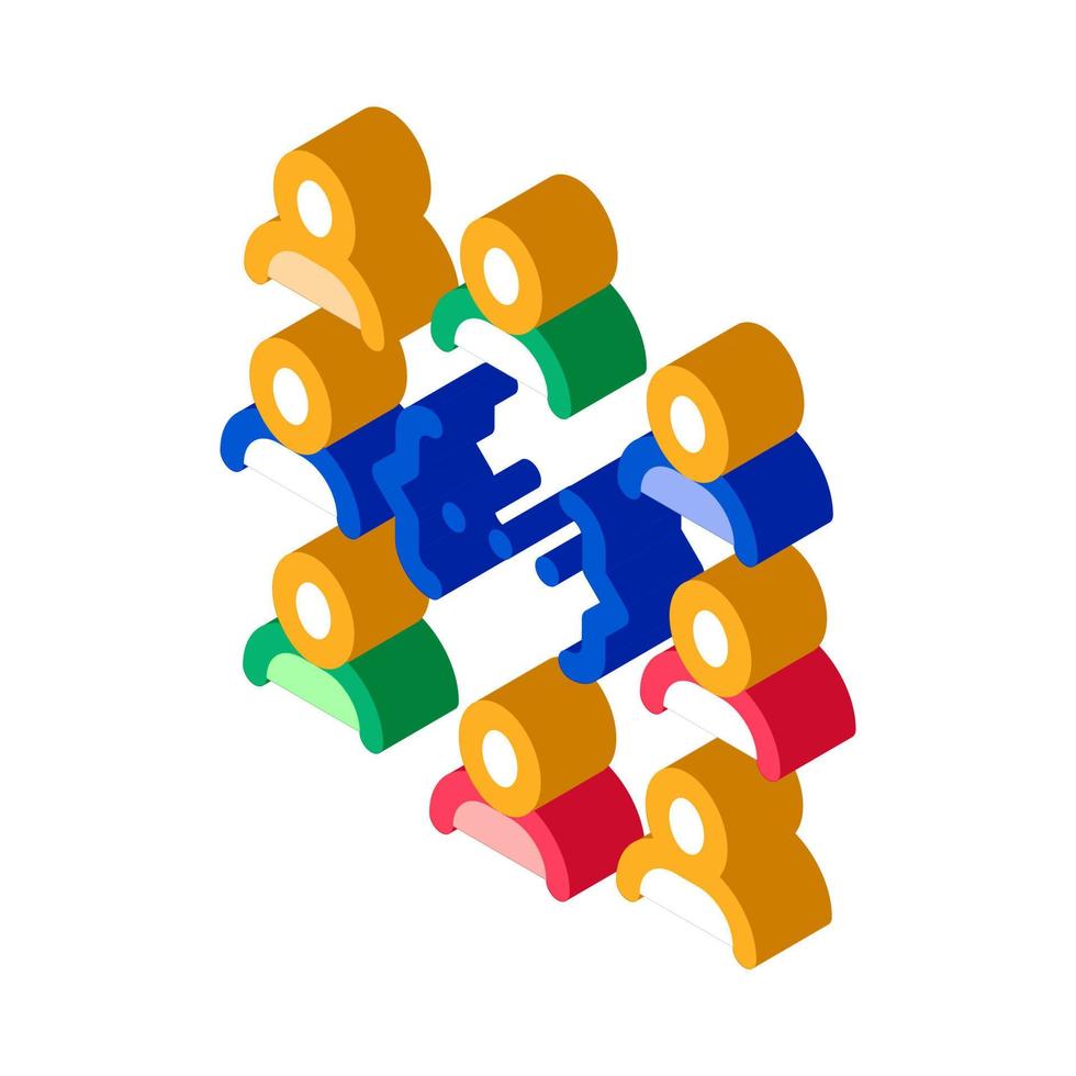 Idea Discussion isometric icon vector illustration