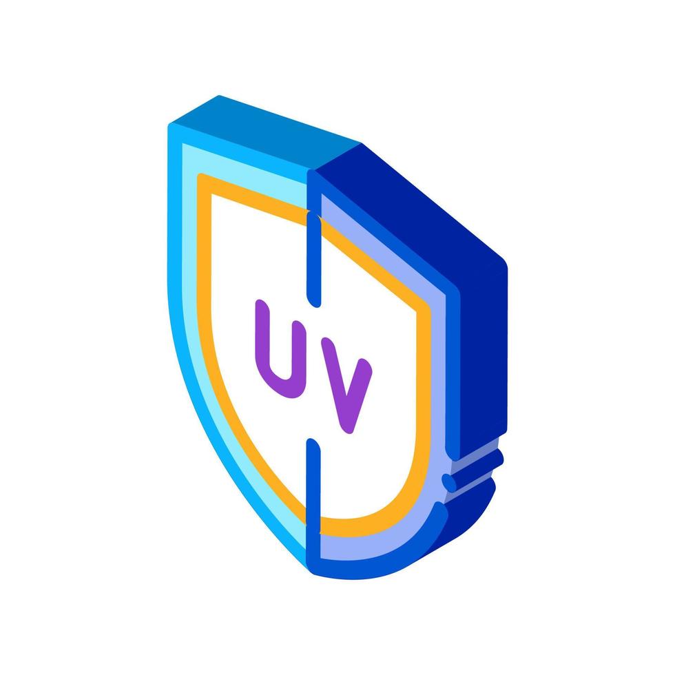 UV Protection isometric icon vector illustration