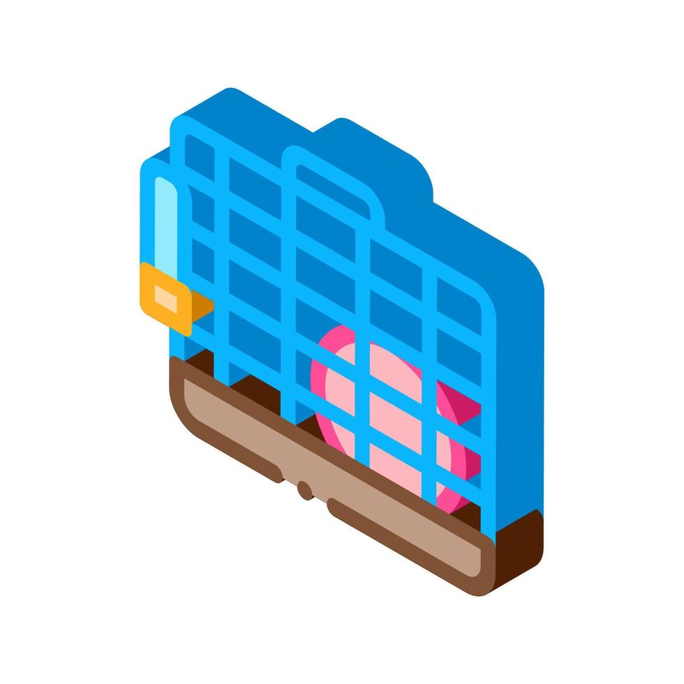 Cage for Hamster isometric icon vector illustration