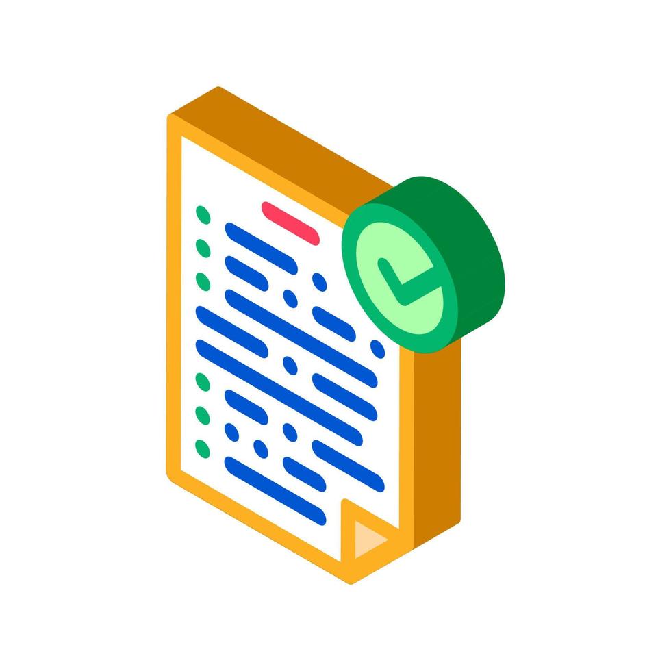 Agreement isometric icon vector illustration