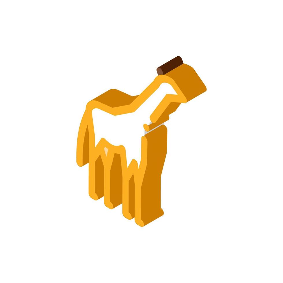 Giraffe isometric icon vector illustration