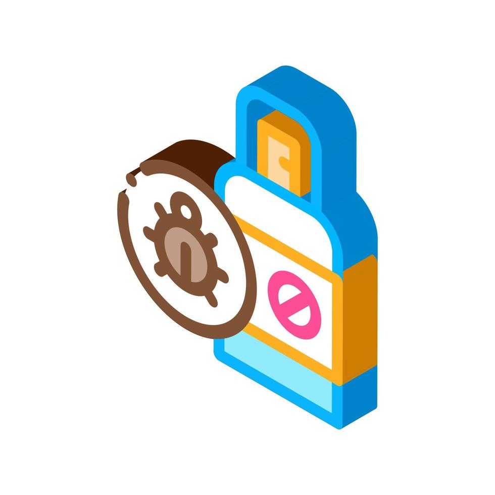 Flea Spray isometric icon vector illustration
