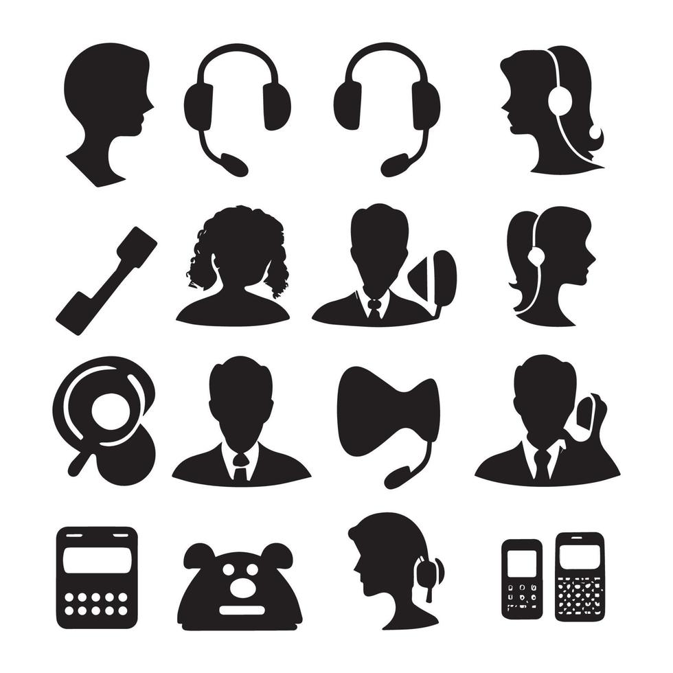 Contact Us Vector Line Icons Set. Call, Contact, phone, headphone and more.