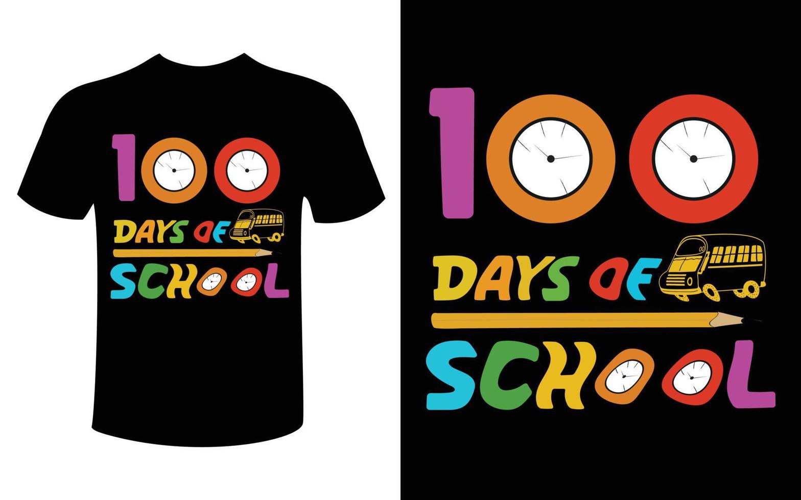 100 días de escuela vector