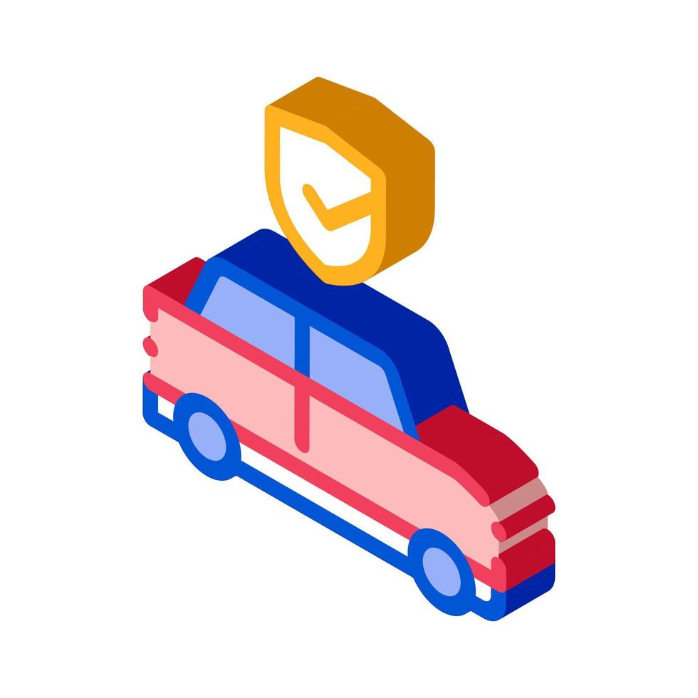 Parking Auto Confirmation isometric icon vector illustration
