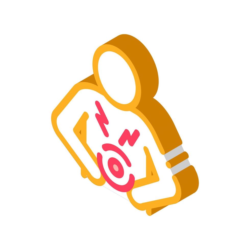 Bellyache isometric icon vector illustration