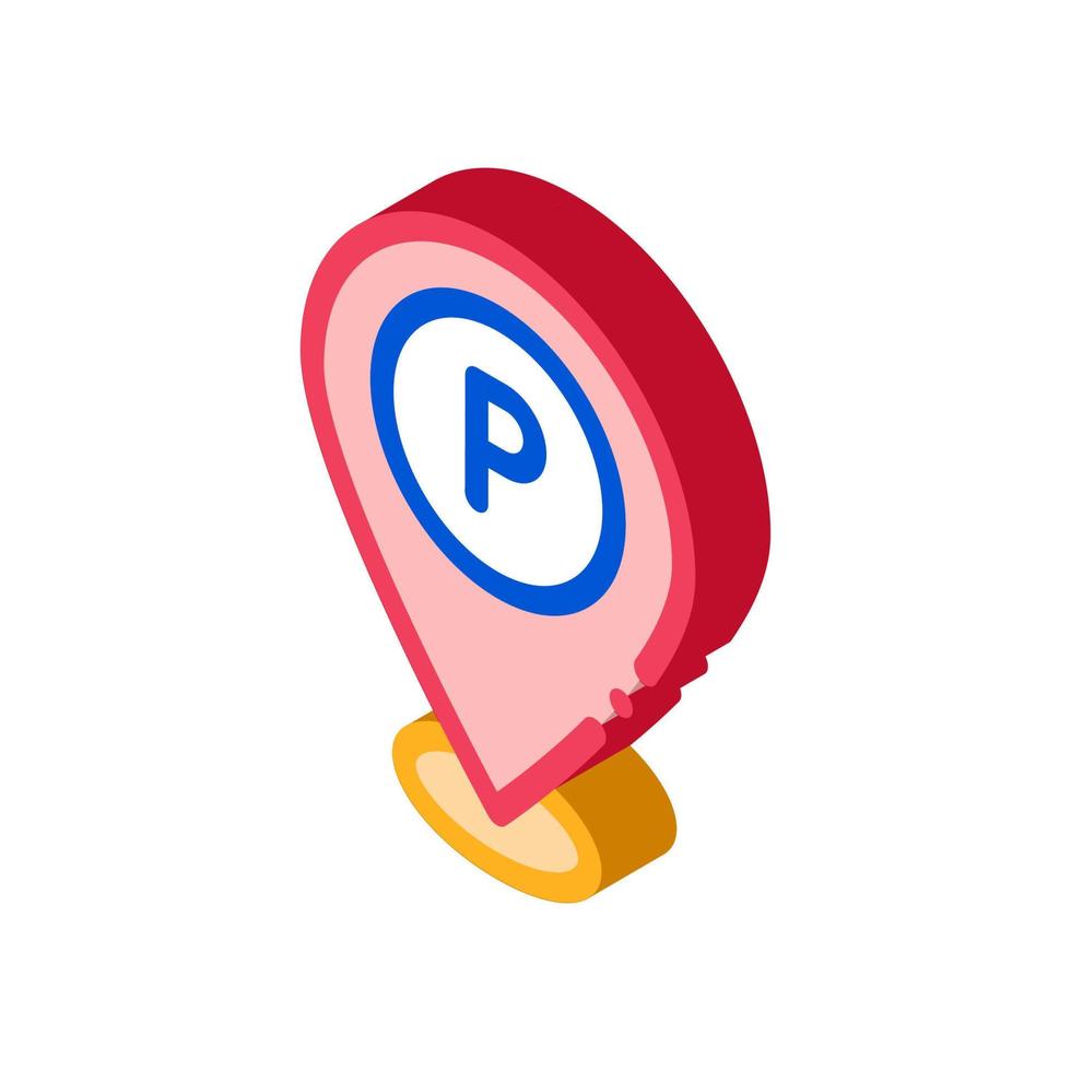 Parking Geolocation isometric icon vector illustration