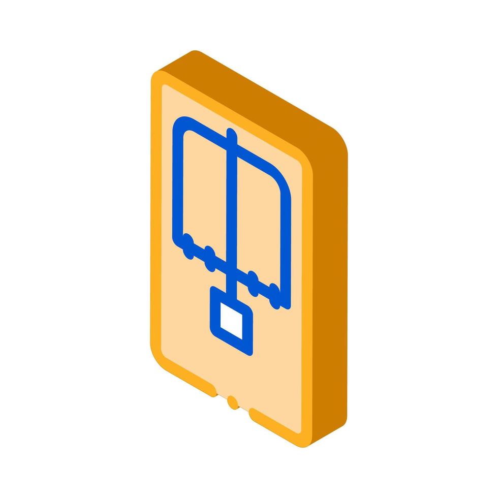 Mousetrap Above View isometric icon vector illustration