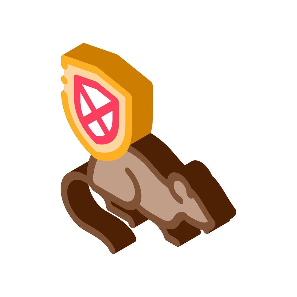 Rat Ban isometric icon vector illustration