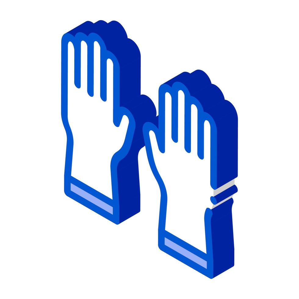 Protective Gloves isometric icon vector illustration