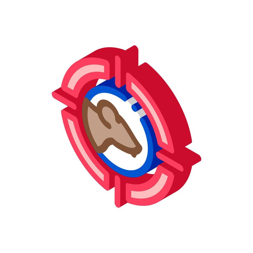 Mouse Target isometric icon vector illustration