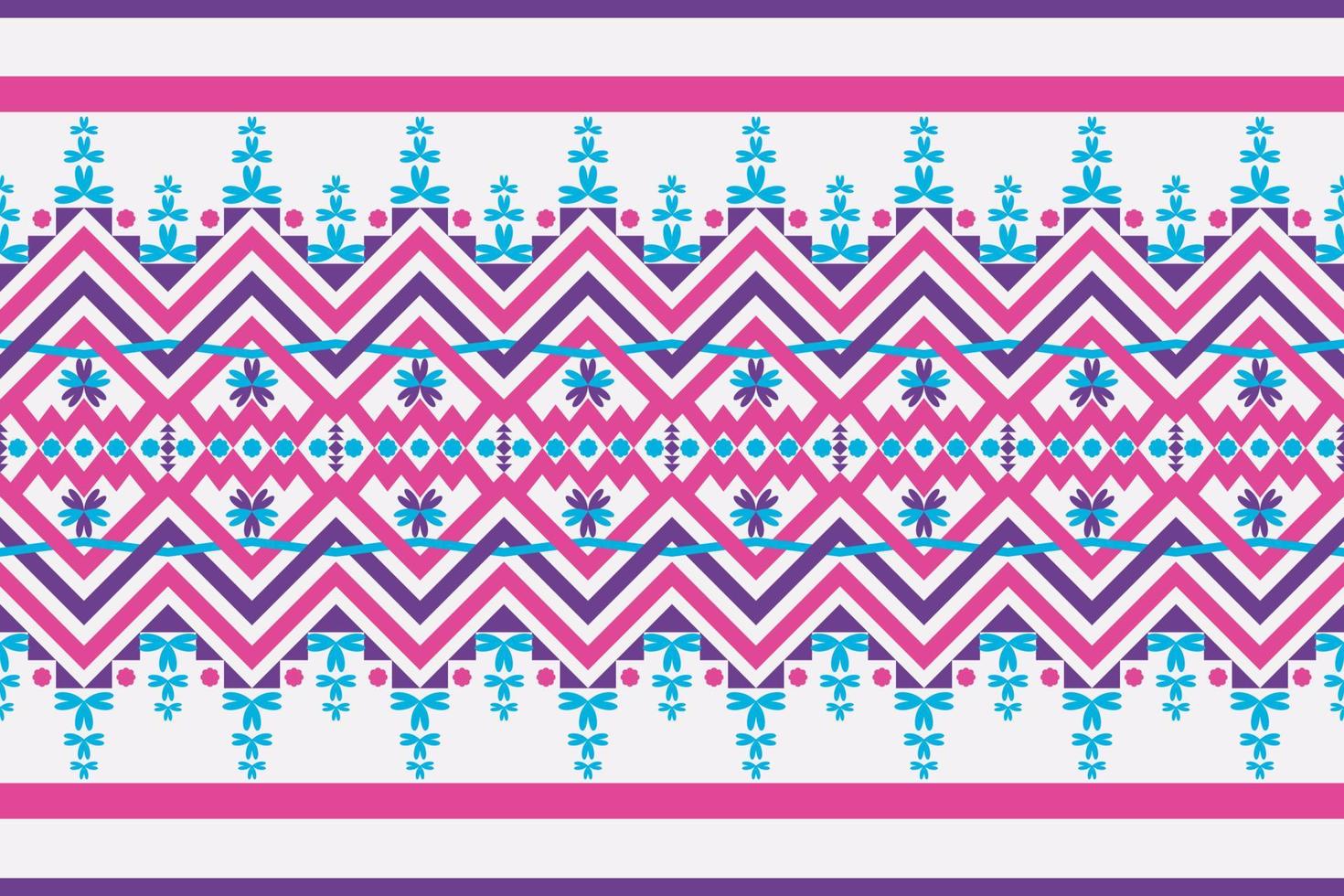 colorido patrón geométrico étnico sin costuras diseñado para fondo, papel tapiz, ropa tradicional, alfombra, cortina y decoración del hogar. vector