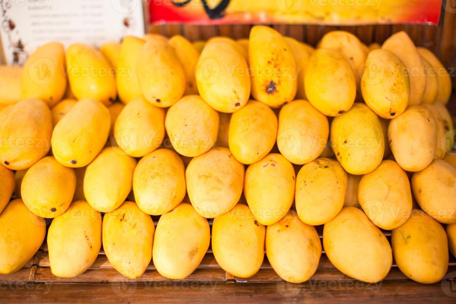 Yellow Mango in the local market on island of Boracay photo